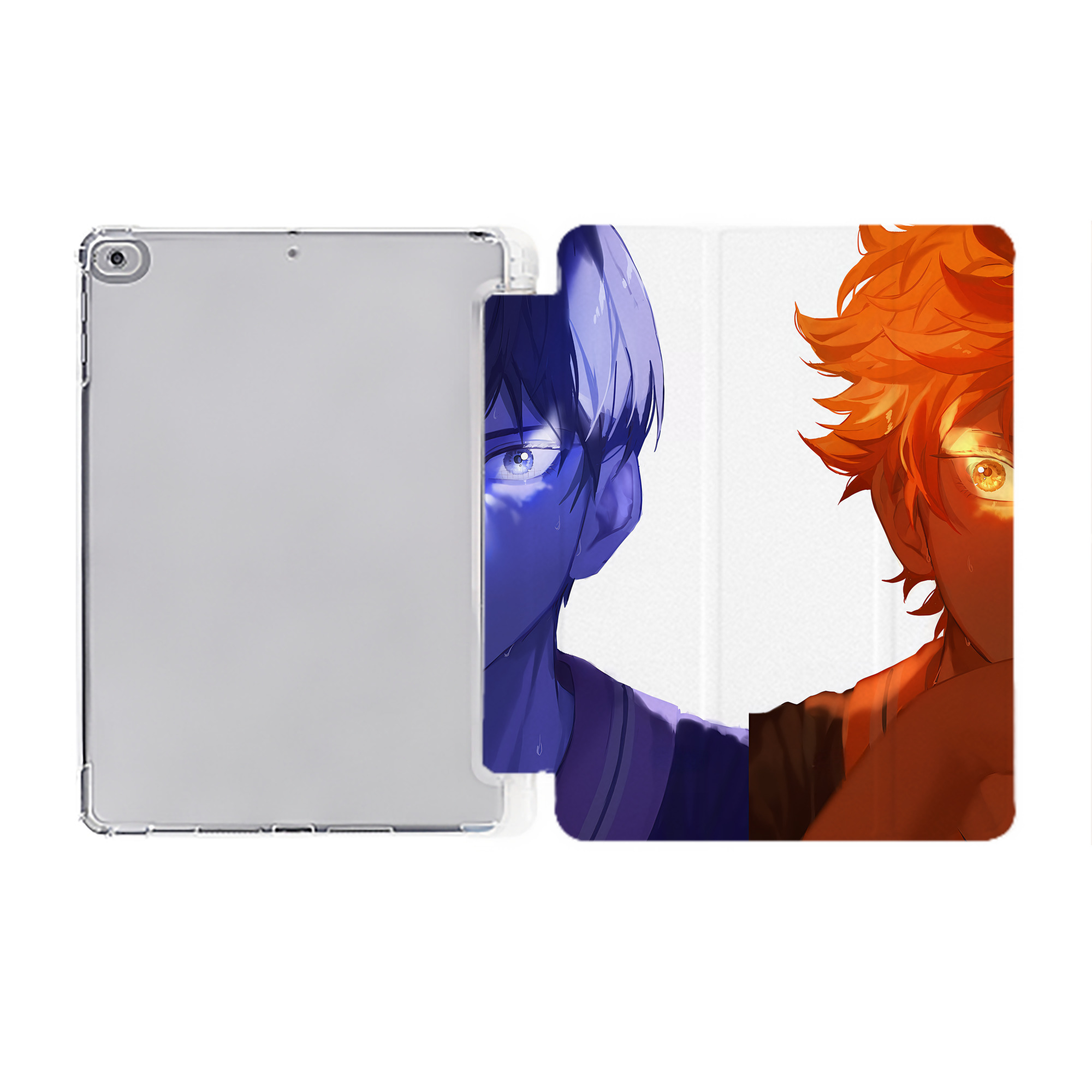 （画像用） ハイキュー!! Haikyu!! IPad ケース ペン収納付き 三つ折りスタンド PUレザー×シリコン 対応機種9.5/10.5/10.9インチ